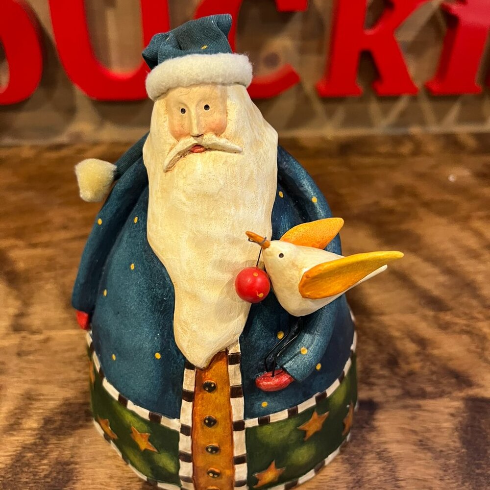 VTG LANG Peace on Earth Santa by Debi Hron Mint with Box Vintage DH #5